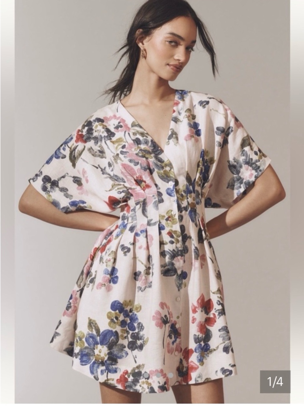 Anthropologie linen mini dress by Exquise MP